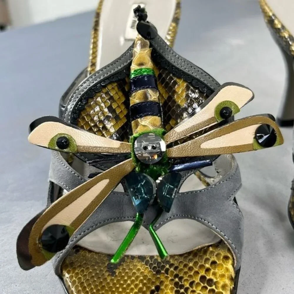 MiuMiu AW 2008 DragonflySlide Mules Heels - Picture 7 of 12